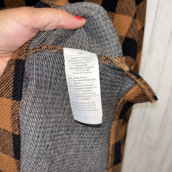 Womens Size L Madewell Plaid Knit Mock Neck Top EUC - Picture 4 of 5